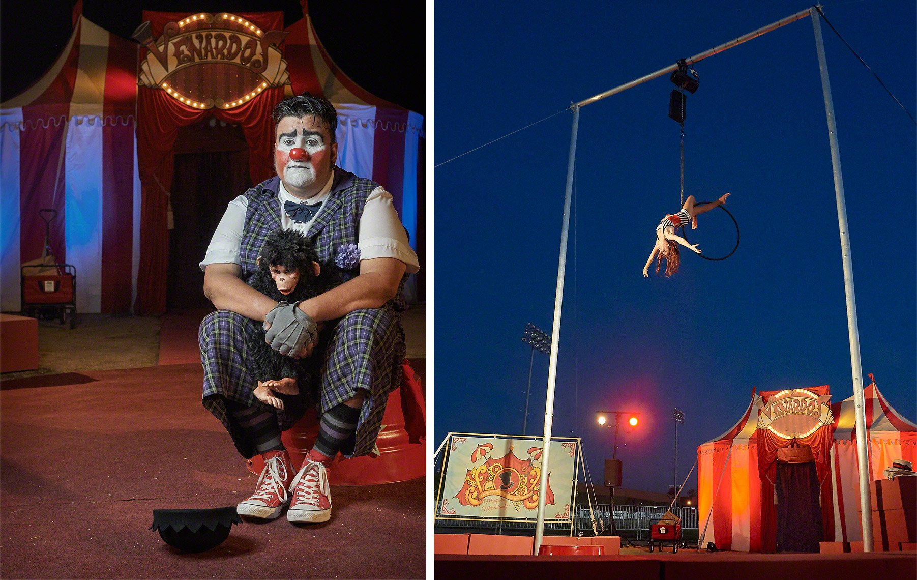 Venardos Circus Clown and Aerialist